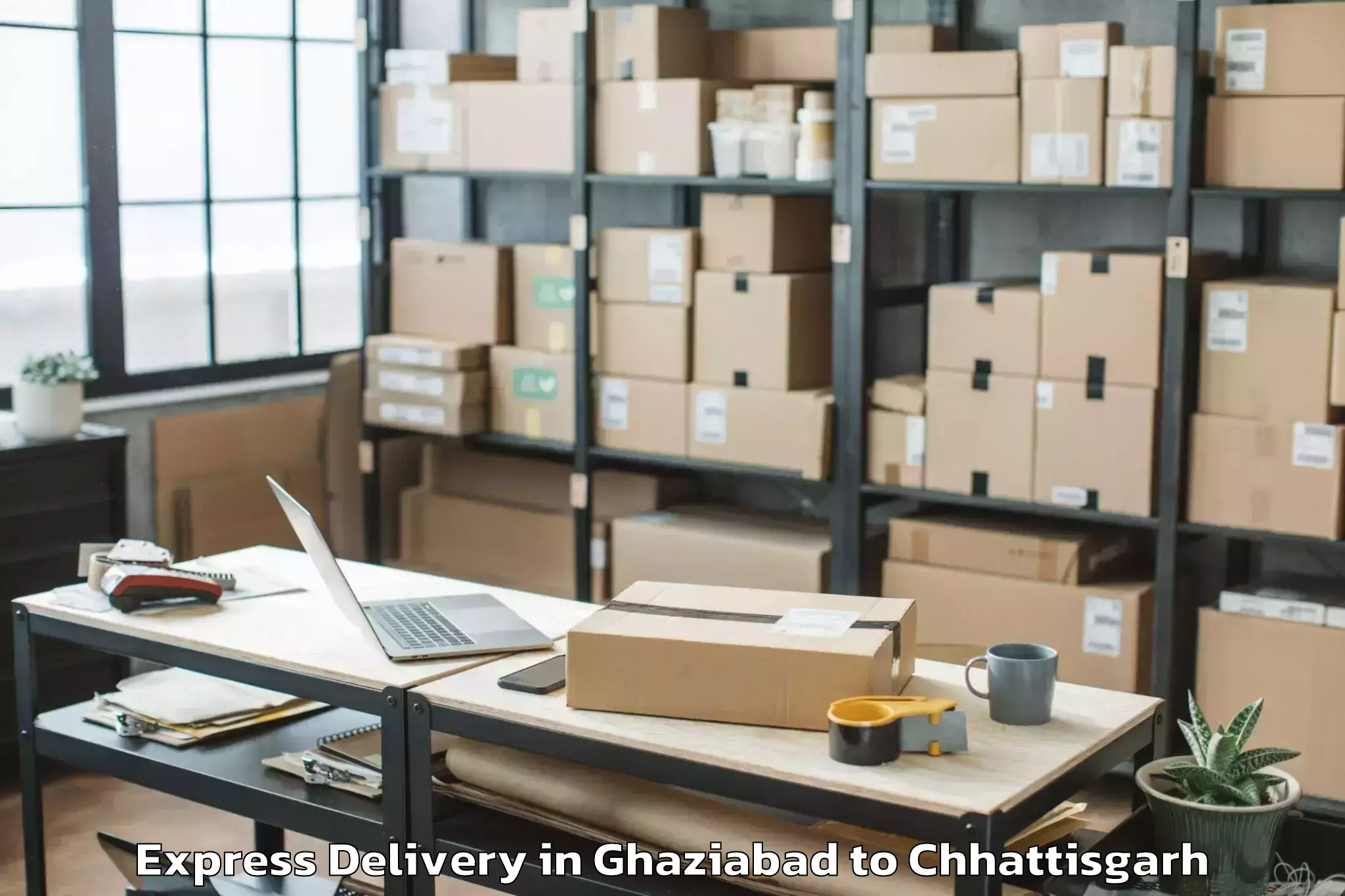 Leading Ghaziabad to Mats University Aarang Express Delivery Provider